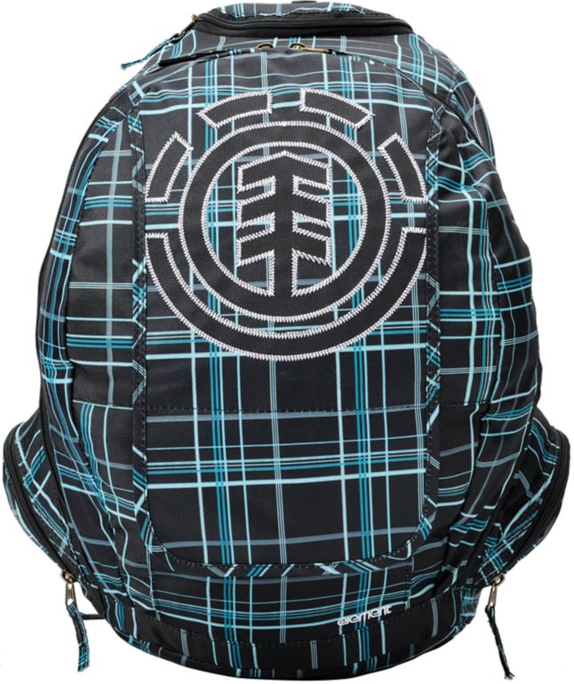 Element Girls Gamine Black Plaid Backpack