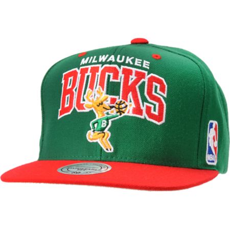 NBA Mitchell and Ness Milwaukee Bucks Snapback Hat