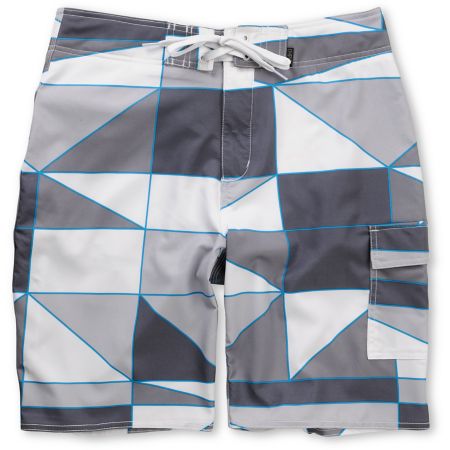 Empyre Fracture White Geo 4-Way Stretch Board Shorts