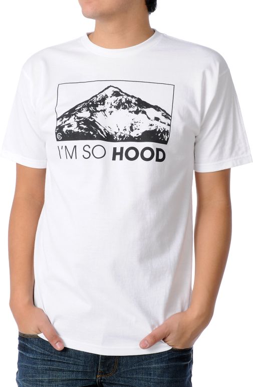 Casual Industrees Oregon Im So Hood White Tee Shirt