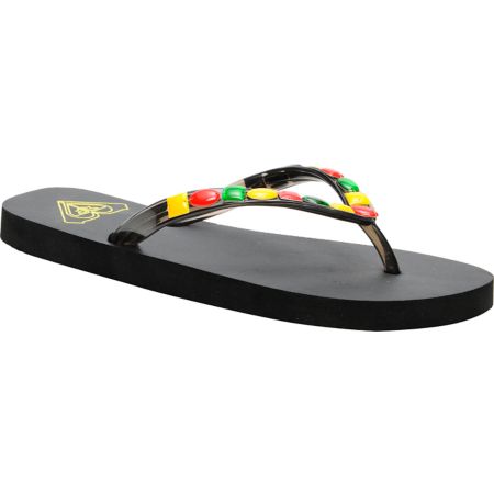 Roxy Jewel Black Rasta Flip-Flop Sandals