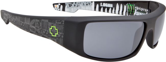 Spy Sunglasses Logan Ken Block Signature Matte Black & Grey Sunglasses