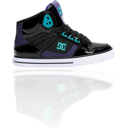 DC Spartan Hi Black & Velvet Purple Shoe