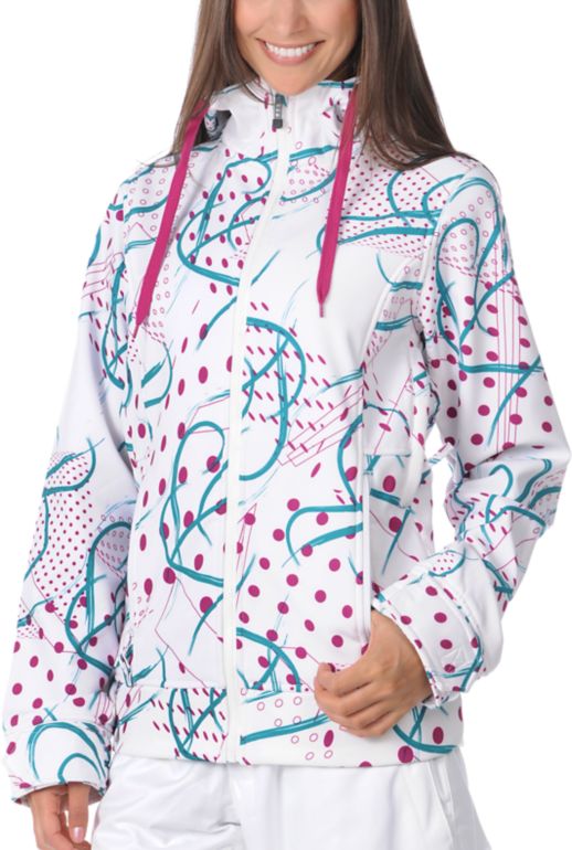 Empyre Girls 2012 Exhibitionist White Geo 10K Softshell Jacket