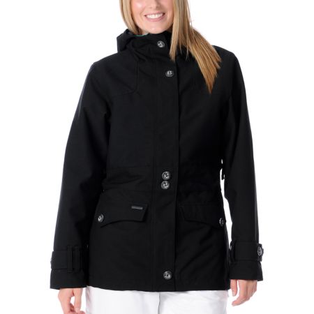 Empyre Girl 2012 Nomad Black Solid 10K Girls Snowboard Jacket 