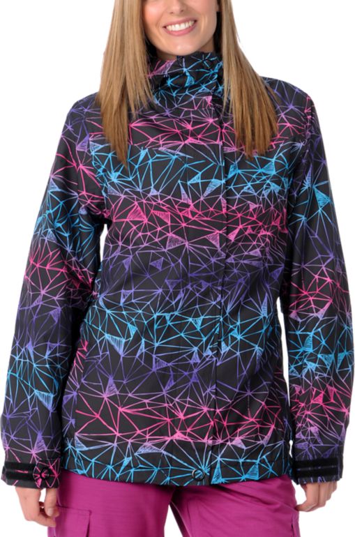 Empyre Girl 2012 Liberty Black & Pink Geo 10K Girls Snowboard Jacket