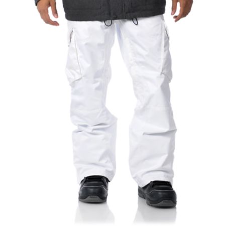 Empyre Skeletor White 10K 2012 Guys Snowboard Pants