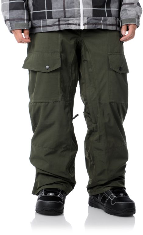 Aperture Drake 10K Olive 2012 Guys Snowboard Pants