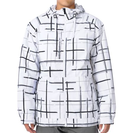 Aperture Lucas 2012 White 10K Guys Snowboard Jacket