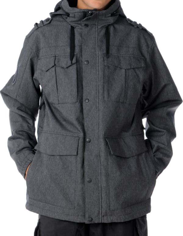 Empyre Myth 2012 Black Denim 10K Guys Snowboard Jacket