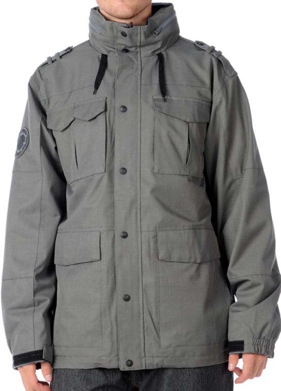 Empyre Myth 2012 Grey Herringbone 10K Guys Snowboard Jacket