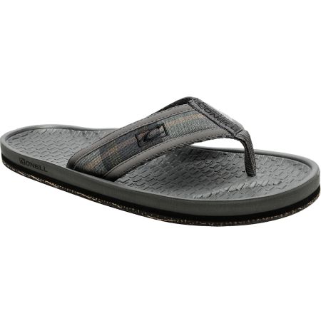 ONeill Koosh Charcoal Plaid Flip-Flop Sandals