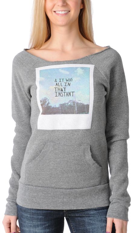 Glamour Kills Instant Classic Grey Cropped Pullover Sweatshirt