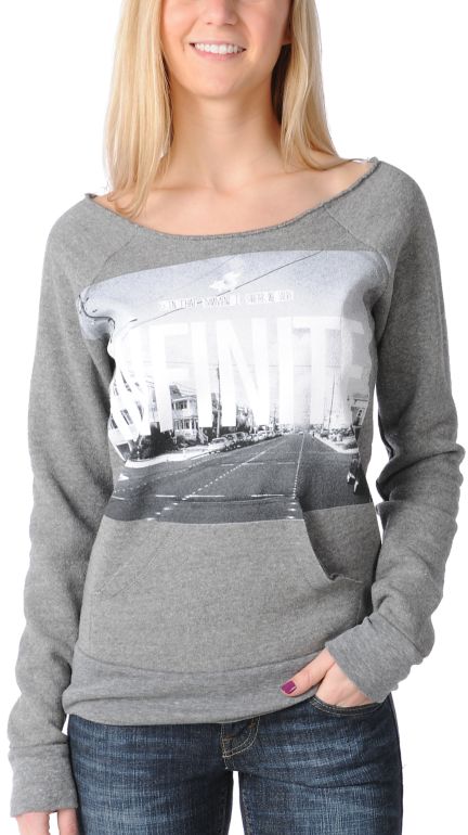 Glamour Kills Infinite Possibility Grey Pullover Sweatshirt