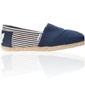 Toms Classic University Navy Stripe Womens Shoe