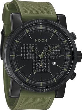 Nixon Magnacon Matte Black & Surplus Chronograph Watch