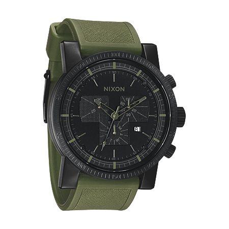 Nixon Magnacon Matte Black & Surplus Chronograph Watch
