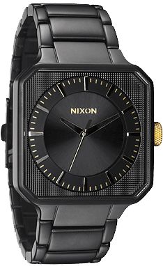 Nixon Platform Matte Black & Gold Analog Watch
