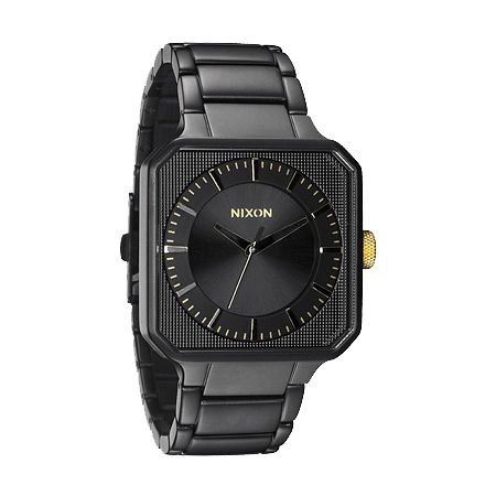 Nixon Platform Matte Black & Gold Analog Watch