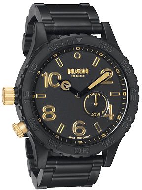 Nixon 51-30 Matte Black & Gold Analog Watch
