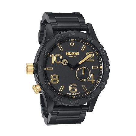 Nixon 51-30 Matte Black & Gold Analog Watch