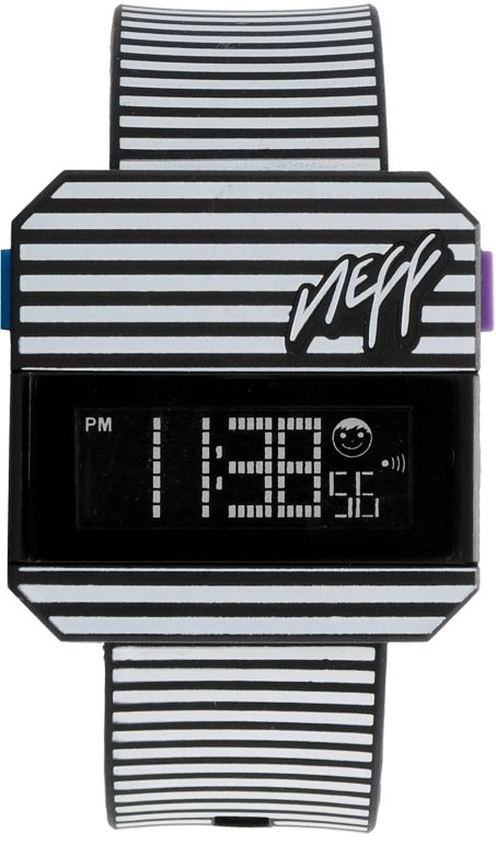 Neff Digi Black & White Stripe Digital Watch