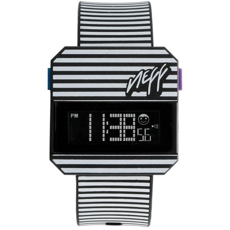 Neff Digi Black & White Stripe Digital Watch