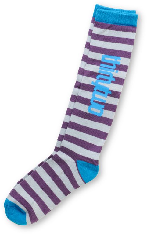 Thirtytwo 2012 Bars N Stripes Grey & Purple Light Weight Snow Socks