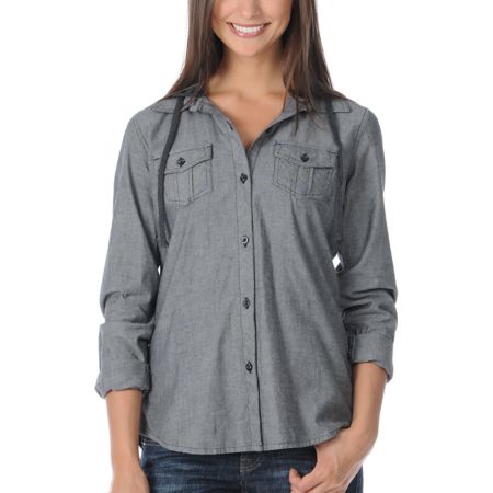 Empyre Girl Harbor Chambray Hooded Woven