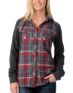 Empyre Girls Artillery Red Fleece Hooded Flannel Shirt
