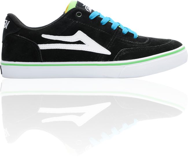 Lakai Encino Black, Grey & Teal Suede Skate Shoe