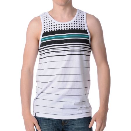 Empyre Halftone White Stripe Tank