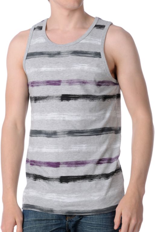 Empyre Painted Grey Stripe Tank