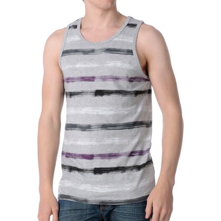 Empyre Painted Grey Stripe Tank