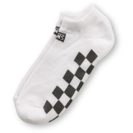 Vans Chex No Show White & Carbon Girls Socks
