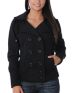 Sebby Emily Black Hooded Pea Coat
