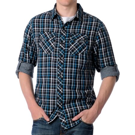 Empyre Baltic Black Plaid Woven Shirt