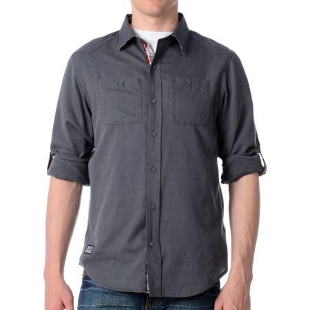 Dravus Runner Dark Grey Woven Shirt