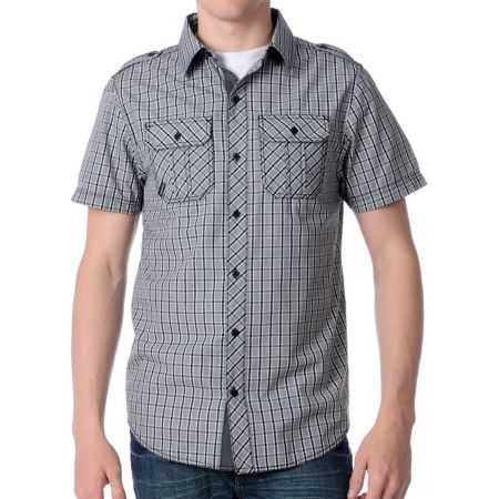 Dravus Arsenal Grey Plaid Woven Shirt