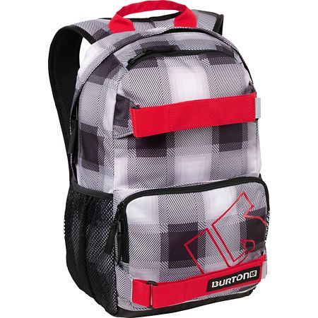Burton Treble Yell Black Bobber Plaid Skate Backpack