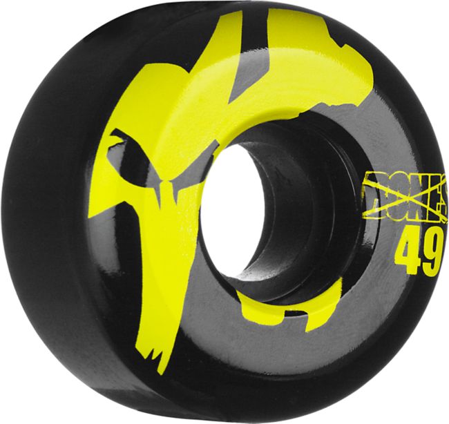 Bones Icons Black & Yellow 49mm Skateboard Wheels