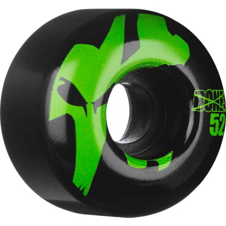 Bones Icons Black & Green 52mm Skateboard Wheels