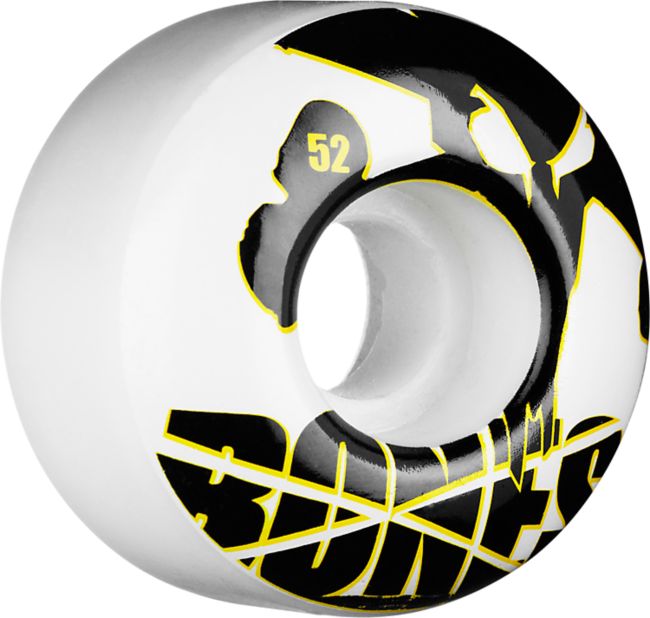 Bones Icons Yellow & White 52mm Skateboard Wheels
