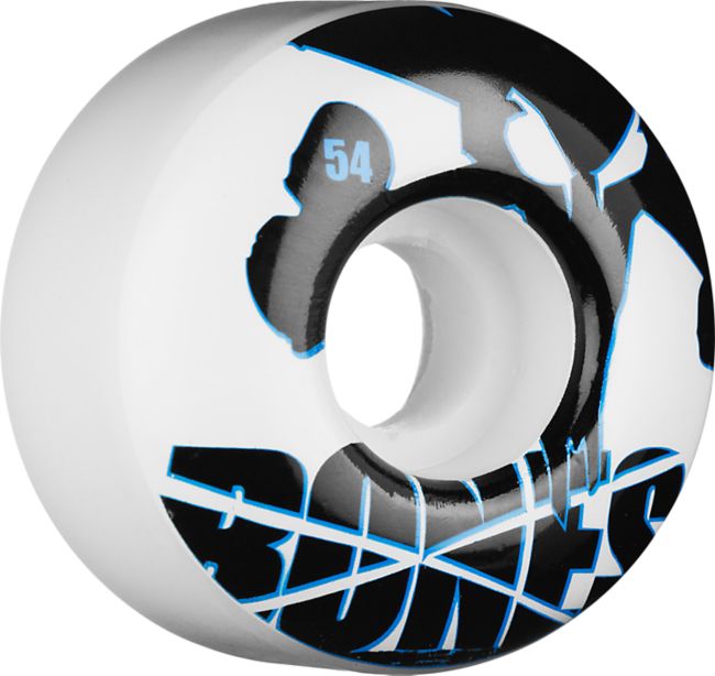 Bones Icons Blue & White 54mm Skateboard Wheels