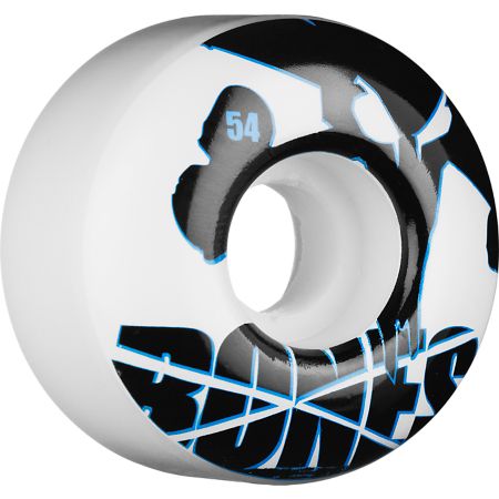 Bones Icons Blue & White 54mm Skateboard Wheels