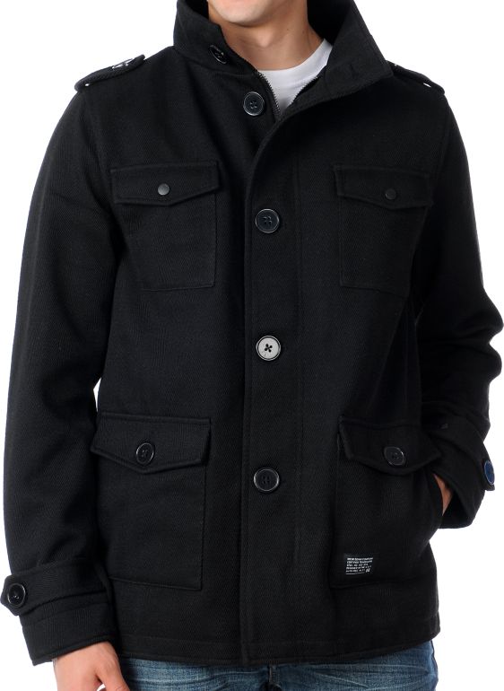 Krew Manchester Black Herringbone Jacket