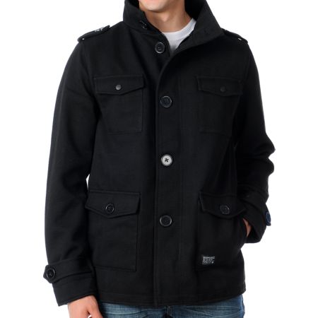 Krew Manchester Black Herringbone Jacket