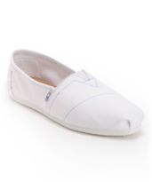 Toms Classics Canvas White Girls Shoe