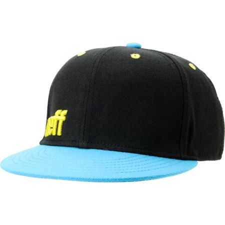 Neff Daily Black, Cyan, & Yellow Snapback Hat