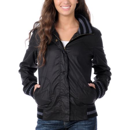 Element Girls Kipton Black Windbreaker Jacket